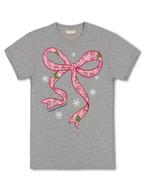 Simply Southern Tops - Simply Southern Holiday Bow Graphic Tee